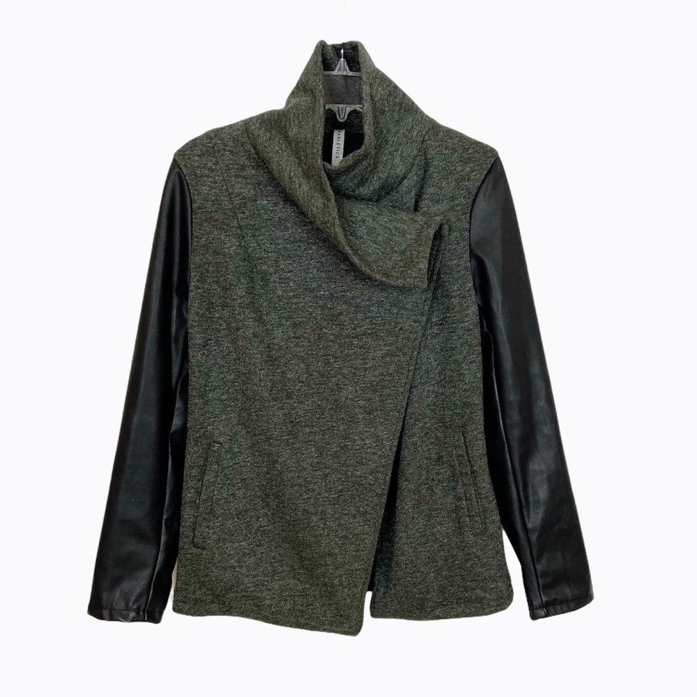 Fabletics ‘Milano’ Coat Mixed Media Black Large View 4